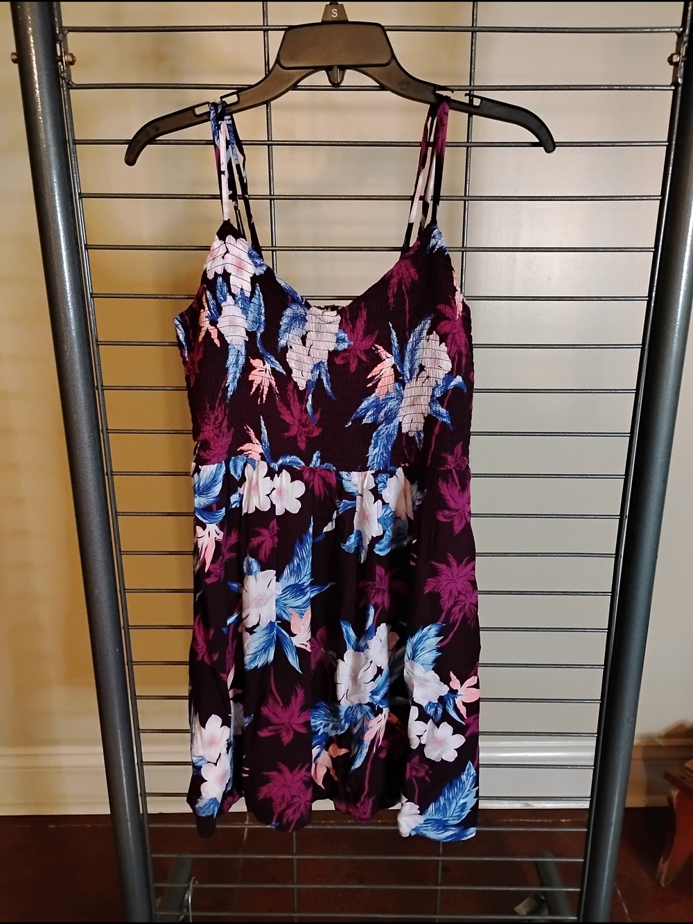 American Eagle Outfitters Floral Midi Dress in Black, Blue, Pink